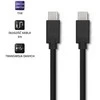 QOLTEC 52348 USB 2.0 cable type C male USB 2.0 type C male 3m Juodas