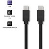 QOLTEC 52345 USB 2.0 kabelis C tipo kištukas USB 2.0 tipo C kištukas 2m Juodas