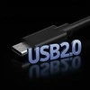 QOLTEC 52347 USB 2.0 cable type C male USB 2.0 type C male 2.5m Juodas