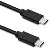 QOLTEC 52351 USB 3.1 tipo C kištukinis kabelis USB 3.1 tipo C kištukas 2m Juodas