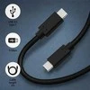 QOLTEC 52351 USB 3.1 tipo C kištukinis kabelis USB 3.1 tipo C kištukas 2m Juodas