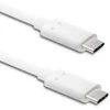 QOLTEC 50508 Kabelis USB 3.1 tipo C kištukas USB 3.1 tipo C kištukas 1m Baltas