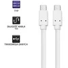 QOLTEC 50508 Kabelis USB 3.1 tipo C kištukas USB 3.1 tipo C kištukas 1m Baltas
