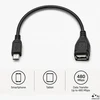 QOLTEC 50404 Qoltec Cable USB OTG 2.0 A female Micro USB B male 0.2m