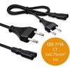 Qoltec Maitinimo kabelis IEC C7 1m 2x0.75mm² varinis