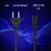 Qoltec Kabelis zasilający IEC C7 | CEE 7/16 | ósemka | 2x0.75mm² | Czysta miedz CU | 1m