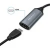 Qoltec vaizdo įrašymo plokštė USB-C USB-A HDMI 4K 30Hz aliuminis