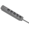 QOLTEC 50275 Maitinimo juosta 5 lizdai 1,8m Pilkas