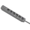 QOLTEC 50277 Maitinimo juostelė 6 lizdai 1,8m Pilkas