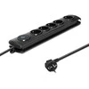 QOLTEC Apsauga nuo viršįtampių Quick Switch 5 lizdai 3m juodas
