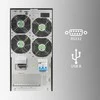 Qoltec Trifazis UPS su SNMP kortele, 20kVA, 20kW LCD, EPO, USB, galios koeficientas 1.0