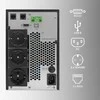 QOLTEC 52281 Nepertraukiamo maitinimo šaltinis UPS / 2kVA / 2000W / Galios koeficientas 1.0 / LCD / EPO / USB / Prisijungęs