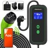 Qoltec Mobilna kroviklis automobiliui elektrinis EV su 2in1 reguliavimas Type2 | 3,5 kW | 230V | Wifi | LCD | Nešiojamas | Wallbox | 5 m
