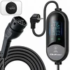 Qoltec Mobilna kroviklis automobiliui elektrycznego EV i hybryd su regulacją 2w1 Typ2 | 3.5kW | 230V | SCHUKO 16A | LED | 5m
