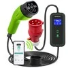 Qoltec mobilus įkroviklis elektromobiliui EV su reguliavimu 2 in 1, Type 2 | 11 kW | Wi-Fi | LCD | 3 fazės | 5 m