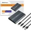 Qoltec korpusas M.2 SSD SATA NVMe USB-C DUAL 2 x 2TB