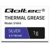 QOLTEC 51645 Qoltec Thermal paste 3.17 W/m-K 1g sidabrinis