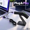 Qoltec Precyzyjny belaidis skaner czytnik kodów kreskowych 1D 2D + stojak na skaner | QR | EAN | USB