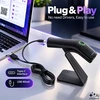 Qoltec Precyzyjny Skaner czytnik kodów kreskowych 1D 2D + stojak na skaner | QR | EAN | USB