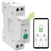 Qoltec 63A relė DIN bėgeliui su elektros skaitikliu | TUYA | Wifi | PROTINGAS GYVENIMAS