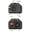 QOLTEC 51933 grynos sinusinės bangos keitiklis, monolitinis / 600 W / 1200 W / 12 V–230 V