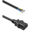 Qoltec Kabelis zasilający IEC C13 | odizolowany lutowany | Czysta miedź Cu | 3x0.75mm² | 0.5m