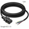 Qoltec Kabelis zasilający IEC C13 | odizolowany lutowany | Czysta miedź Cu | 3x0.75mm² | 1.8m