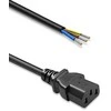 Qoltec Kabelis zasilający IEC C13 | odizolowany lutowany | Czysta miedź Cu | 3x0.75mm² | 1.8m