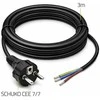Qoltec Kabelis zasilający SCHUKO CEE 7/7 (E/F) | miedź Cu | odizolowany lutowany | 3x0.75 mm² | 3m