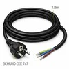 Qoltec Kabelis zasilający SCHUKO CEE 7/7 (E/F) | miedź Cu | odizolowany lutowany | 3x1.00 mm² | 1.8m