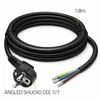 Qoltec Kabelis zasilający | wtyczka kątowa SCHUKO CEE 7/7 (E/F) | miedź Cu | odizolowany lutowany | 3x1.50 mm² | 1.8m