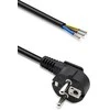 Qoltec Kabelis zasilający | wtyczka kątowa SCHUKO CEE 7/7 (E/F) | miedź Cu | odizolowany lutowany | 3x0.75 mm² | 5m