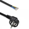 Qoltec Kabelis zasilający | wtyczka kątowa SCHUKO CEE 7/7 (E/F) | miedź Cu | odizolowany lutowany | 3x1.00 mm² | 1.8m