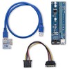 Qoltec PCI-E Riser 1x-16x USB 3.0 SATA IDE MOLEX kabelis