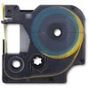 QOLTEC 50231 Heat shrink tube for DYMO D1/DM1 12mm x 1.5m Geltona Juodas overprint