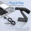 „Qoltec“ brūkšninių kodų skaitytuvas + skaitytuvo stovas | 1D | USB