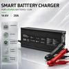 Qoltec Specializuotas LiFePO4 akumuliatoriaus įkroviklis 12V | 20A | PF 0.9 | LED | Protingas įkrovimas