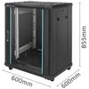 QOLTEC 54518 19 colių RACK spintelė / 15U / 600 x 600 x 855 / Plieninis korpusas