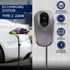 Qoltec 2in1 Type2 | 22kW | LCD | 3 fazės | Sieninė dėžutė | 5m