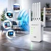 Qoltec Stiprintuvas sygnału WiFi | Repeater | Access Point | N300 | 6 anten | 2x RJ45