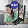 Qoltec 56987 Adapteris USB DUAL Wi-Fi su antena 2 x 2dBi | Standartinė kintamoji srovė | USB 3.0 | 1200 Mbps