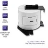 QOLTEC 50750 Juosta BROTHER DK-11202 / 62mm x 100mm / 300 etikečių / Baltas/Juodas print / Rulonas su laikikliu