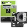 QOLTEC 50752 Tape for DYMO D1 53713/ 53718 / 24mm x 7m / Baltas/Juodas print