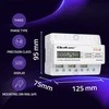 „Qoltec“ trifazis elektroninis skaitiklis | Energijos suvartojimo skaitiklis, montuojamas ant DIN bėgelio | 400 V | 100 A | LCD | LED | 7P