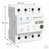 Qoltec 50976 Trifazė 63A relė DIN bėgeliui | 3P+N | Laikmatis | WiFi | Tuya | Išmanusis gyvenimas | Amazon Alexa | 4P