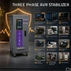 Qoltec Trójfazowy stabilizator napięcia AVR MULTIPROTECTION |10kVA | Dokładność ± 3% | Serwomotor 3F | LCD | Expert Line