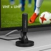 Zenwire Qoltec Wewnętrzna Antena TV DVB-T2 ze wzmacniaczem sygnału i magnetyczną podstawą | 4K | 28dBi | 5m