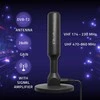 Zenwire Qoltec Wewnętrzna Antena TV DVB-T2 ze wzmacniaczem sygnału i magnetyczną podstawą | 4K | 28dBi | 5m