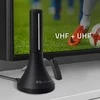„Qoltec“ stipri vidaus televizijos antena DVB-T/T2 | signalo stiprintuvas | 4K | stiprinimas 32 dBi | 360º | 4 m kabelis