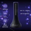 „Qoltec“ stipri vidaus televizijos antena DVB-T/T2 | signalo stiprintuvas | 4K | stiprinimas 32 dBi | 360º | 4 m kabelis